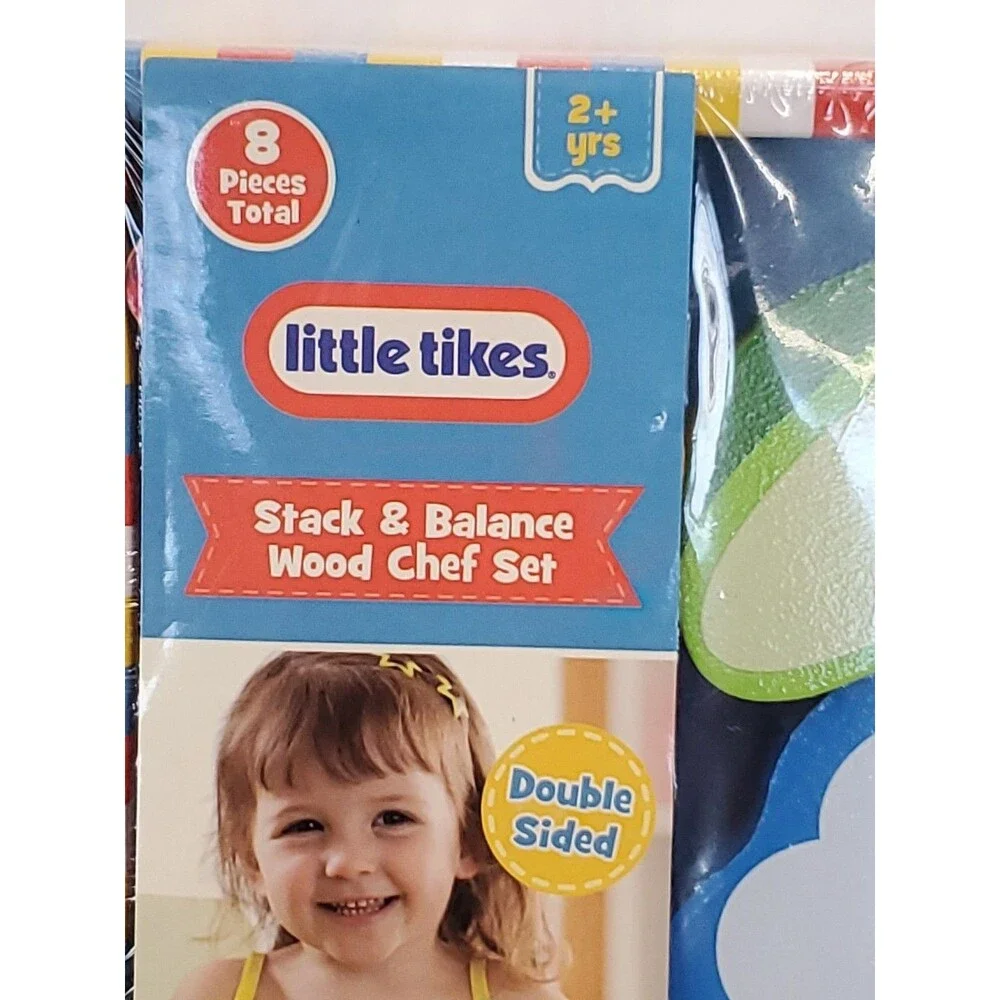 Little Tikes Stack & Balance Wood Chef‎ Set (8 Pieces) (2+years) Brand New Toy